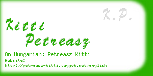 kitti petreasz business card